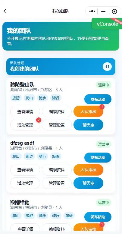 我的团队截图